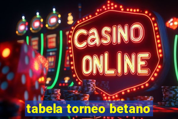 tabela torneo betano